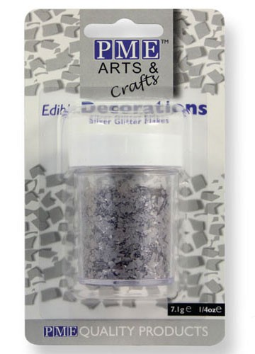 Ätbart Glitter, Flakes, silver - PME