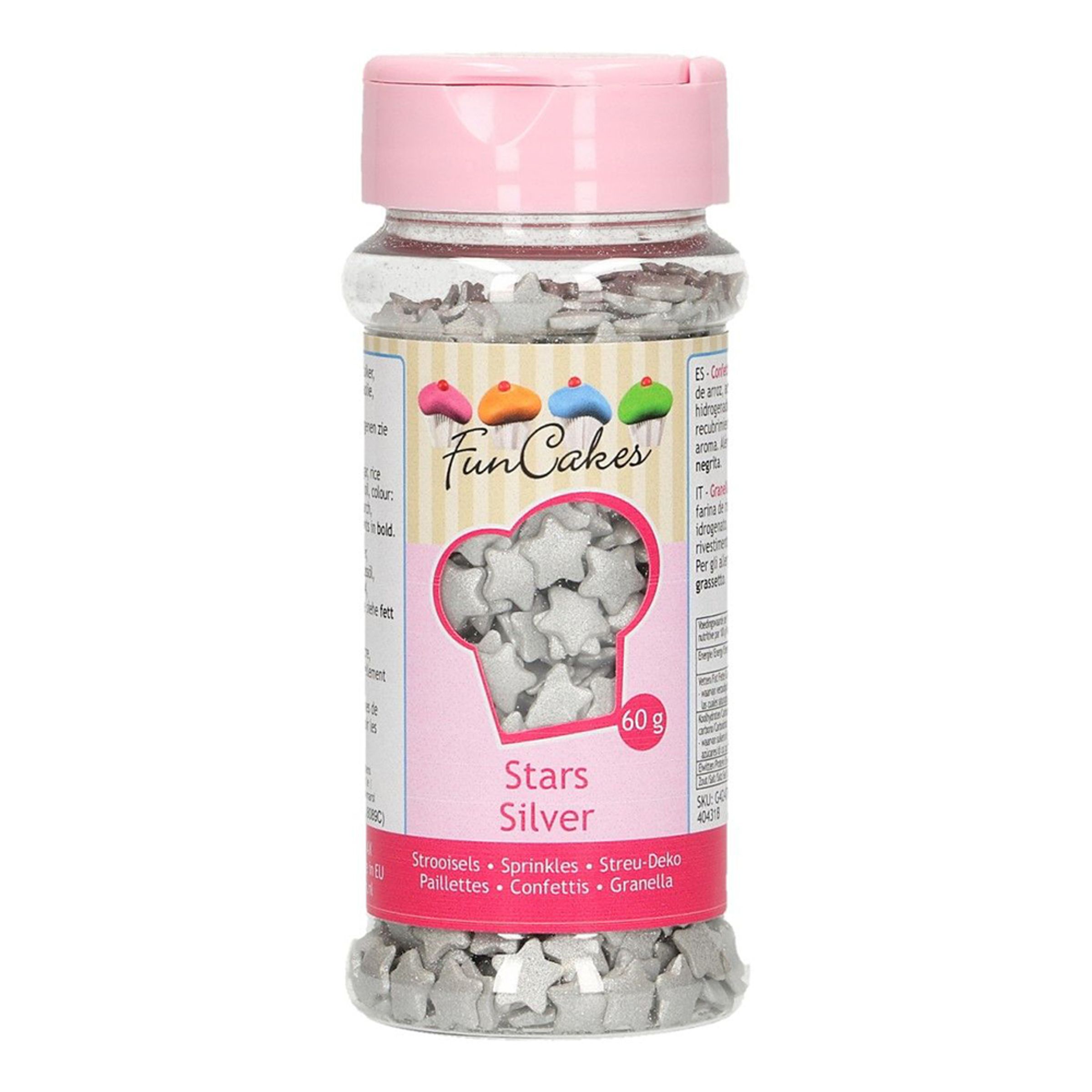 FunCakes Strössel Stars Silver - 60 g