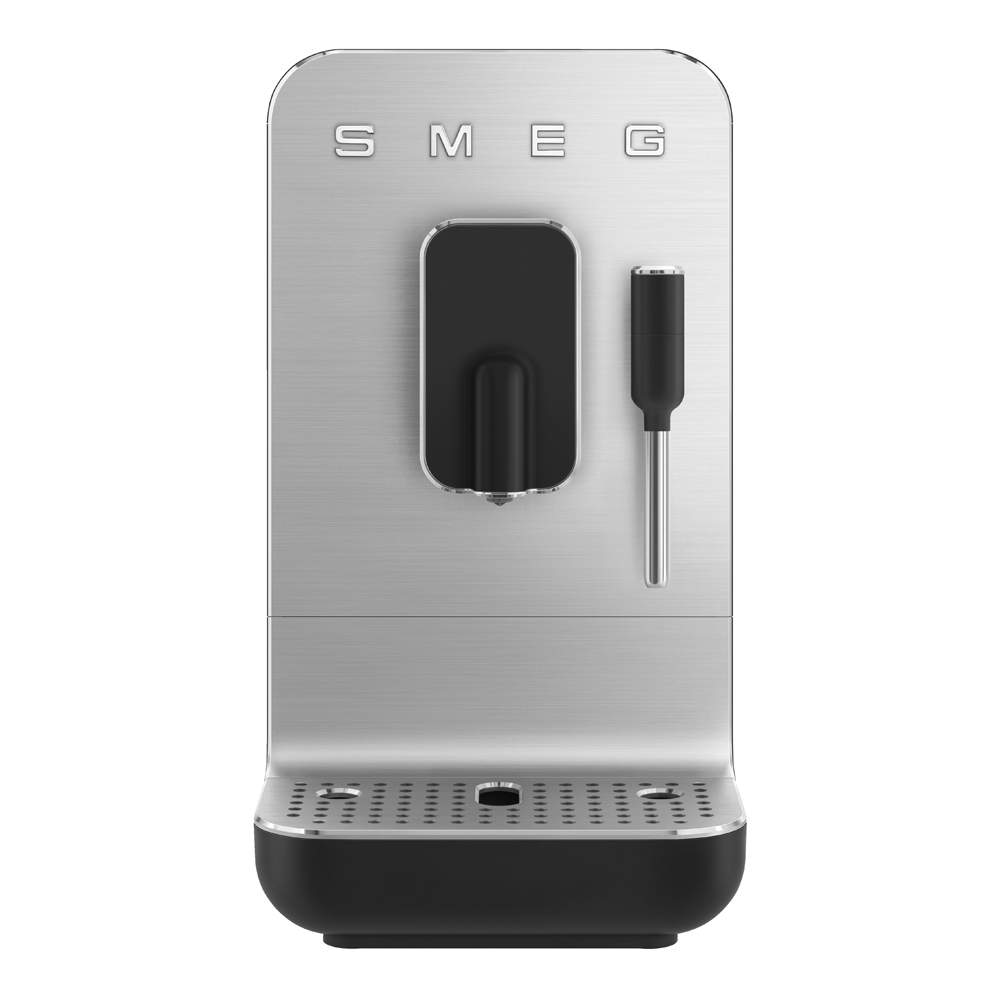 Smeg - Smeg 50's Style Helautomatisk Kaffemaskin Mjölkskummare Svart