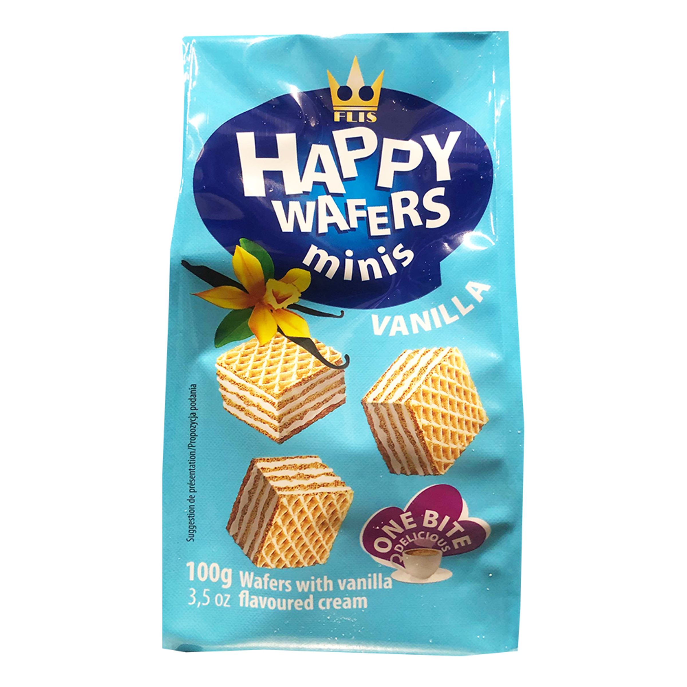 Happy Wafers Minis Vanilj - 100 gram