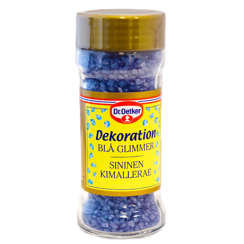 Dessert Dekoration "Blå Glimmer" - 44% rabatt