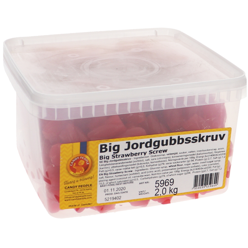 Godis Jordgubbskruvar - 65% rabatt
