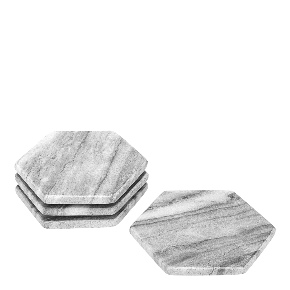 Table Top Stories - Rumours Glasunderlägg 4-pack Grå marmor