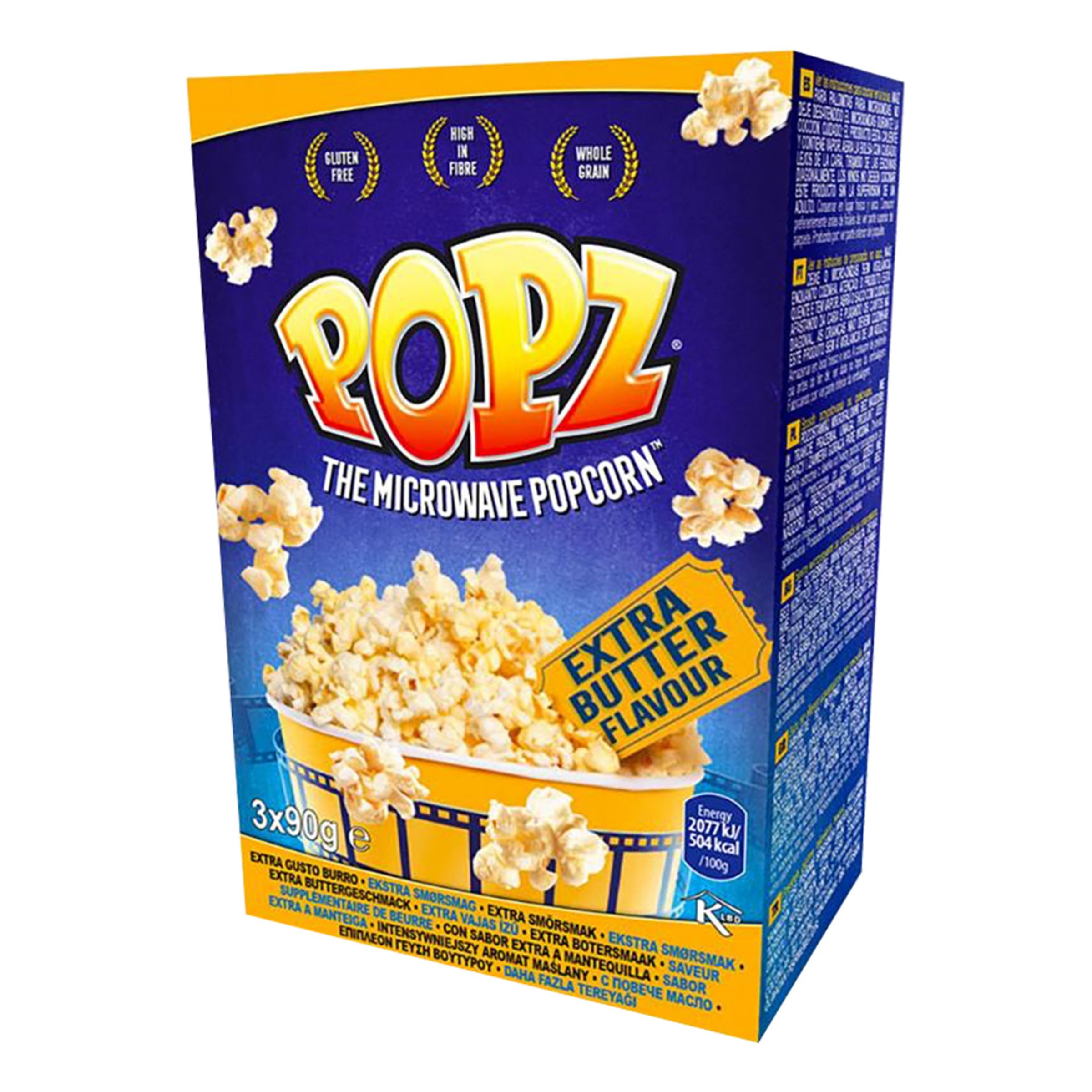 Popz Micropopcorn Smör - 90 gram