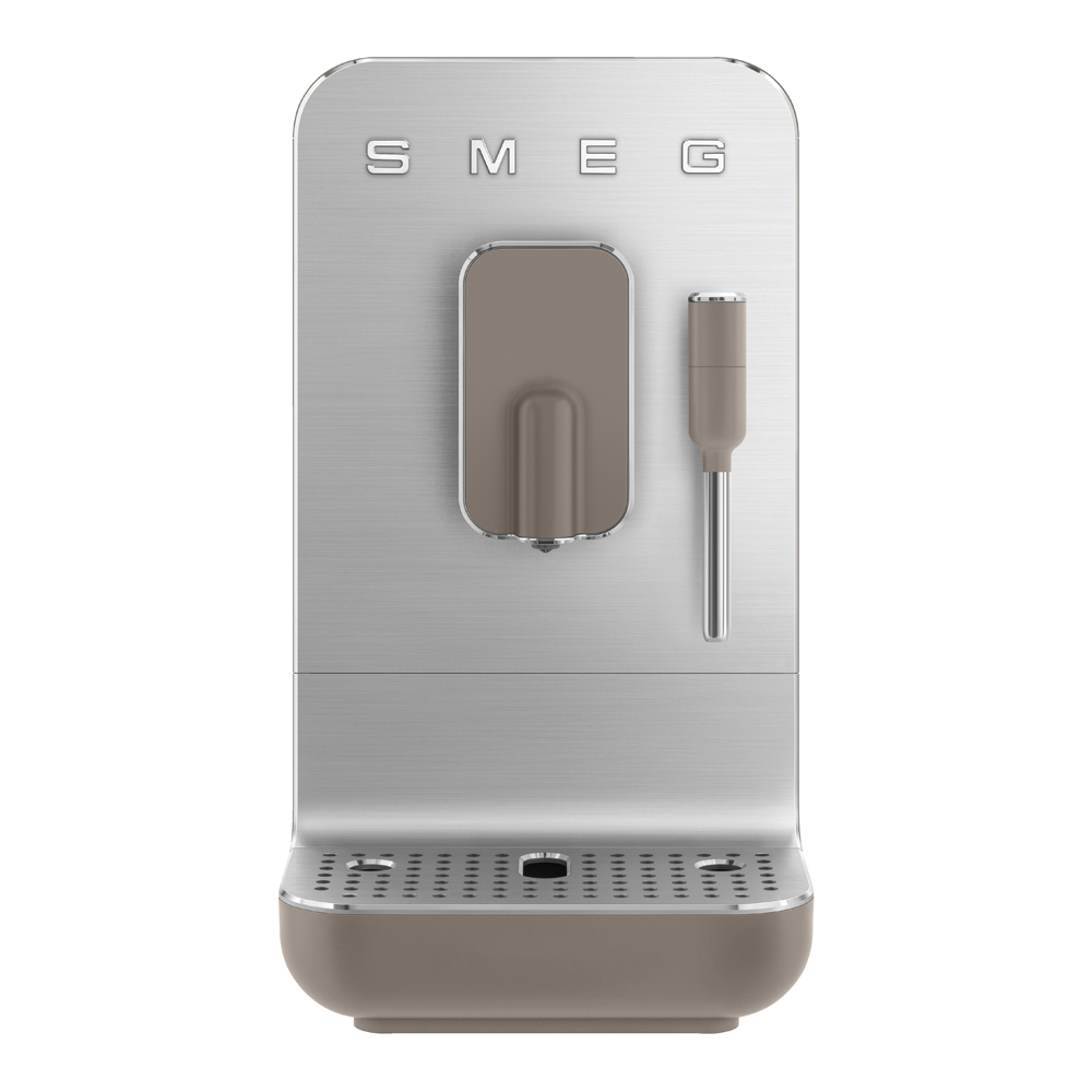 Smeg - Smeg 50's Style Helautomatisk Kaffemaskin Mjölkskummare Taupe