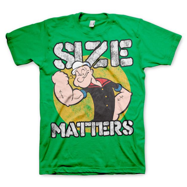 Popeye Size Matters T-Shirt Grön