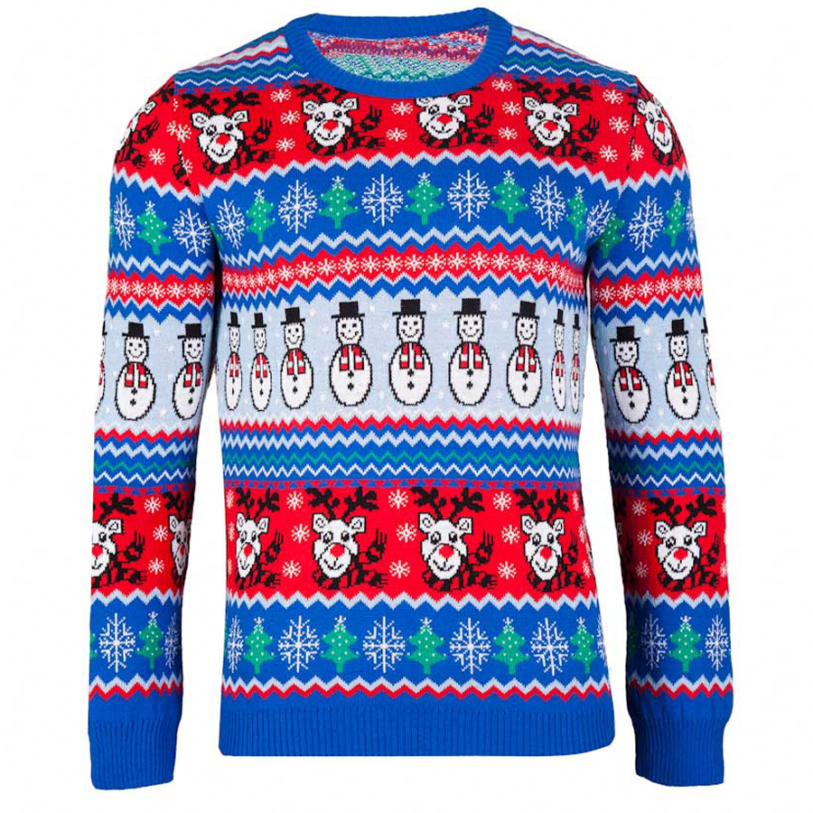Jultröja Comic Xmas Blå