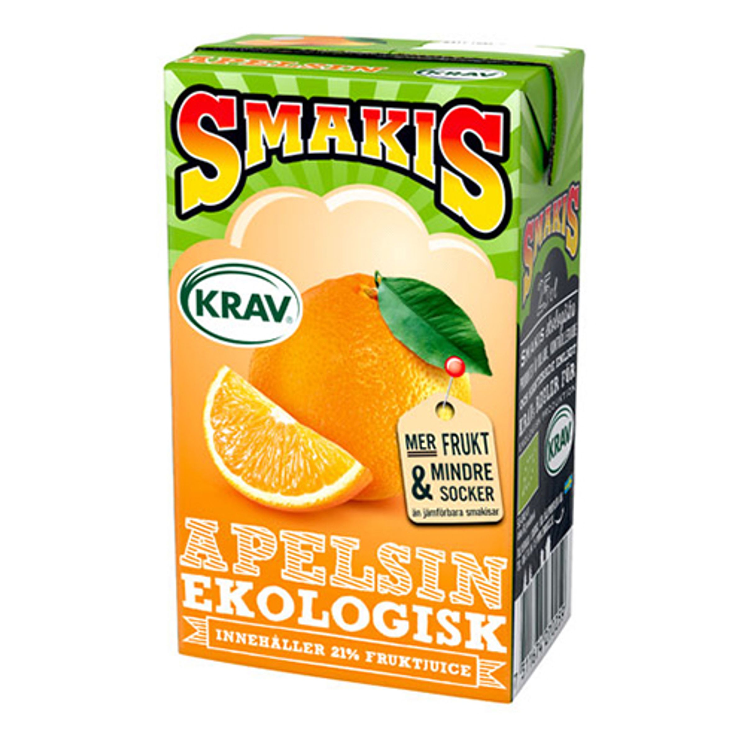 Smakis Apelsin Ekologisk - 25 cl