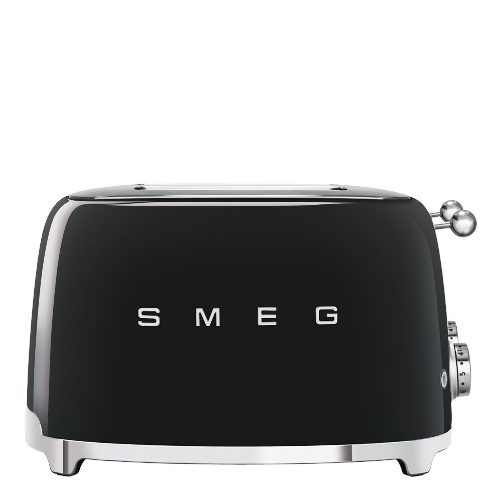 Smeg - 50's Style Brödrost kvadrat 4 skivor Svart