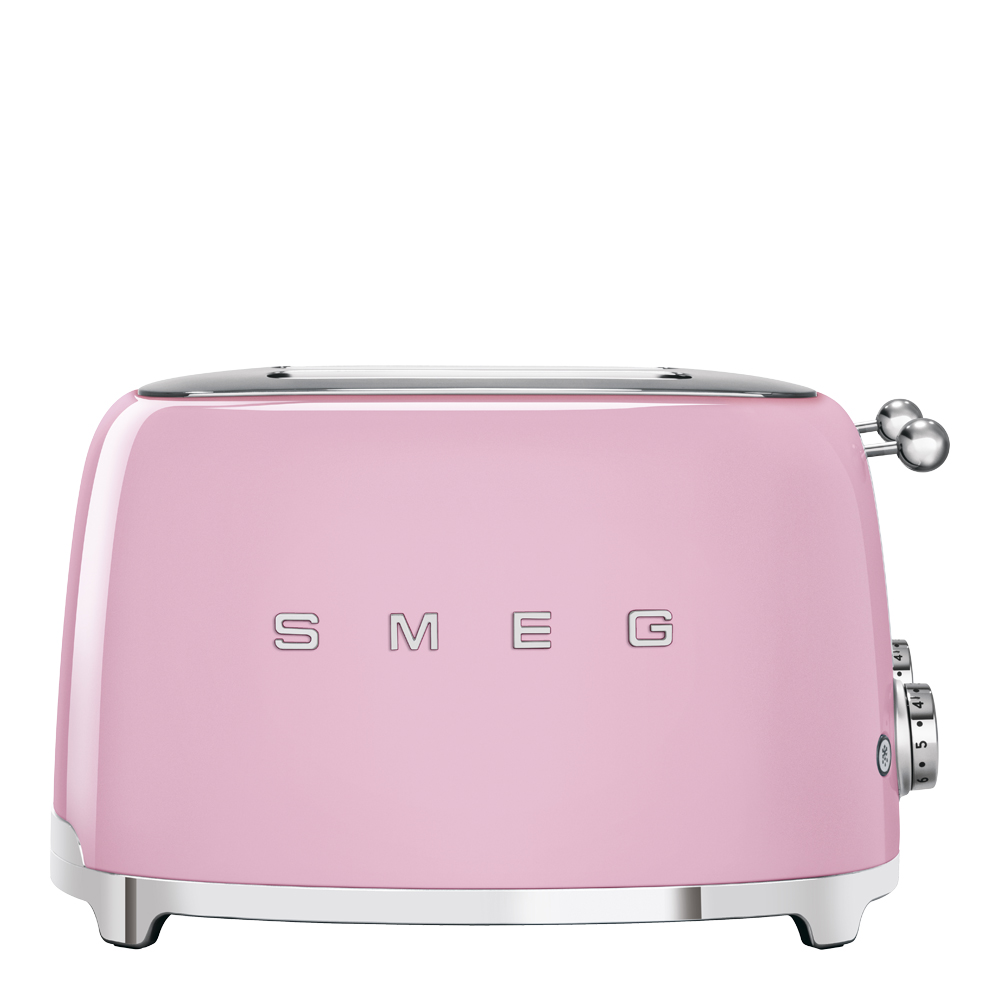 Smeg - 50's Style Brödrost kvadrat 4 skivor Rosa