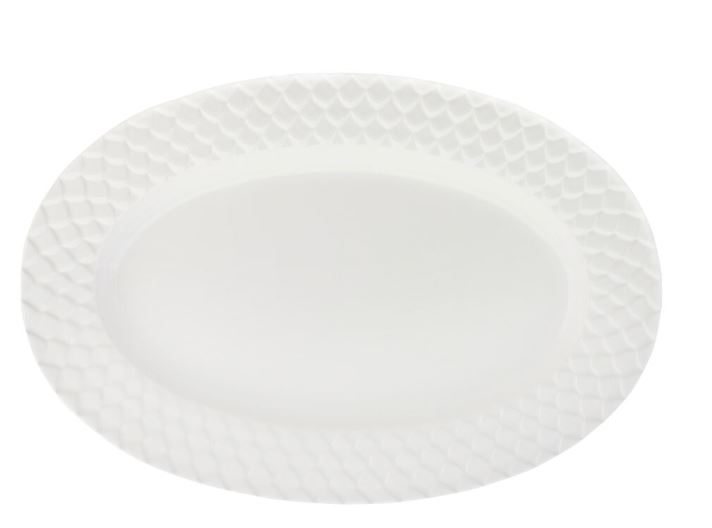 Table Top Stories - Harmony Serveringsfat oval 40 cm Vit