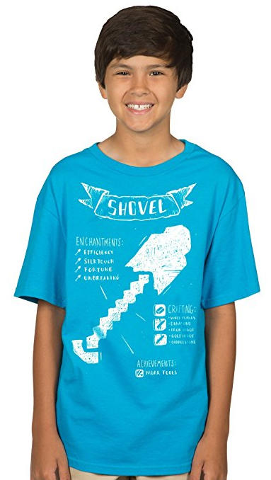 Minecraft Shovel Diagram T-shirt Barn