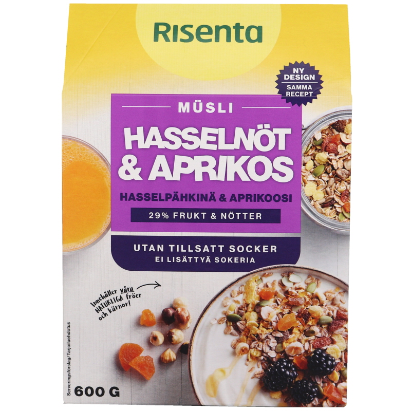 Müsli Hasselnöt & Aprikos - 22% rabatt