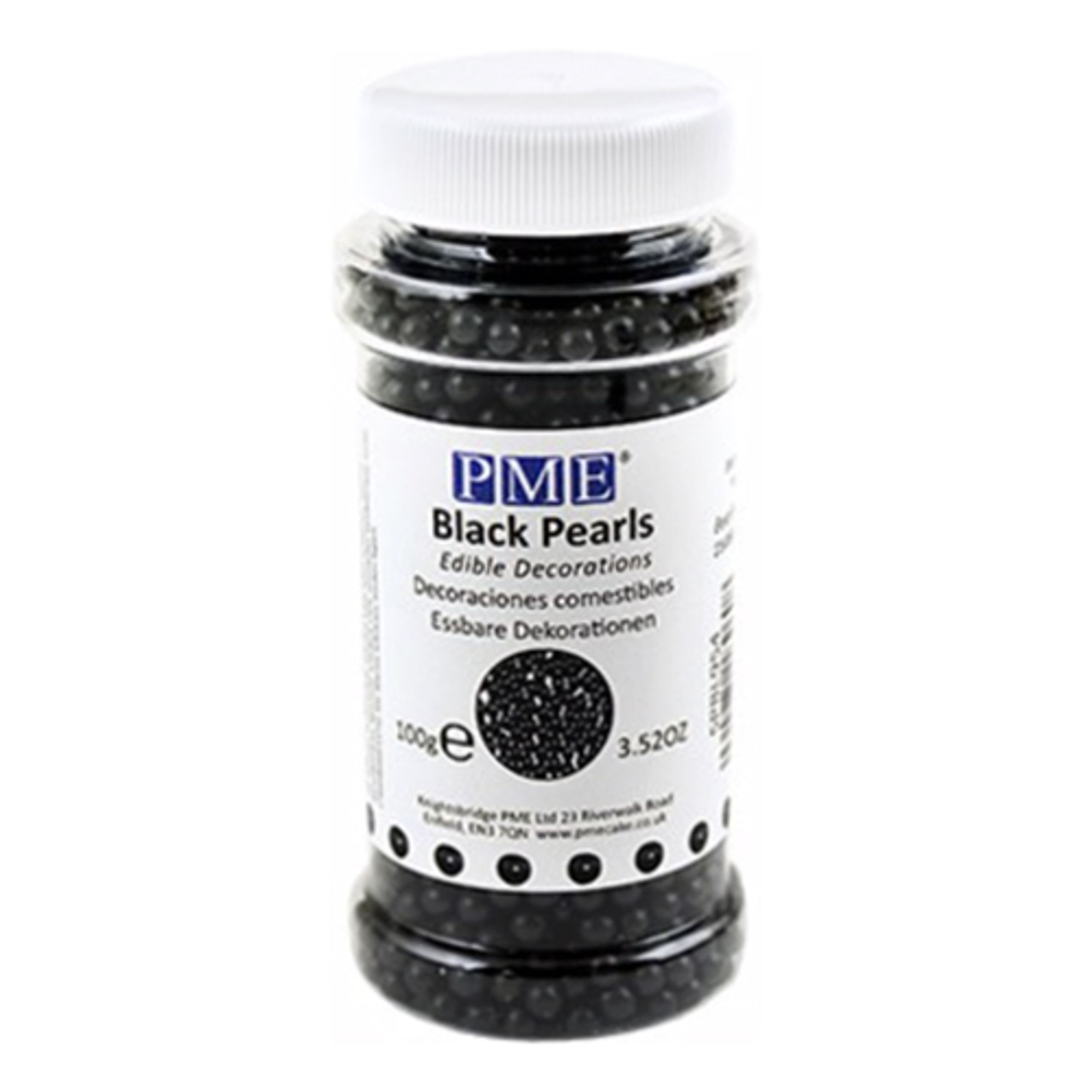 PME Sockerpärlor Mini Svart - 100 gram