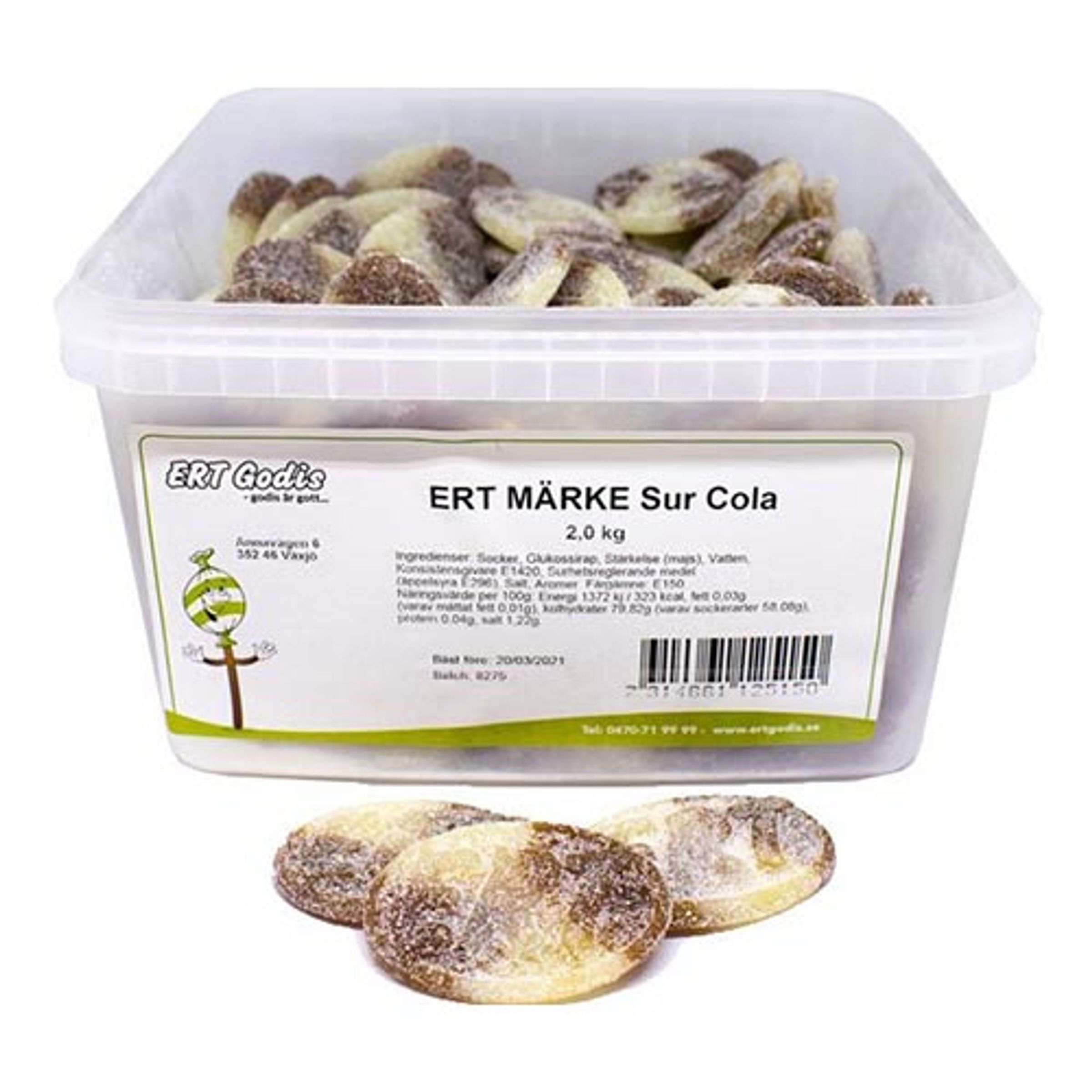 ERT Märke Sur Cola Lösvikt i Burk - 2 kg