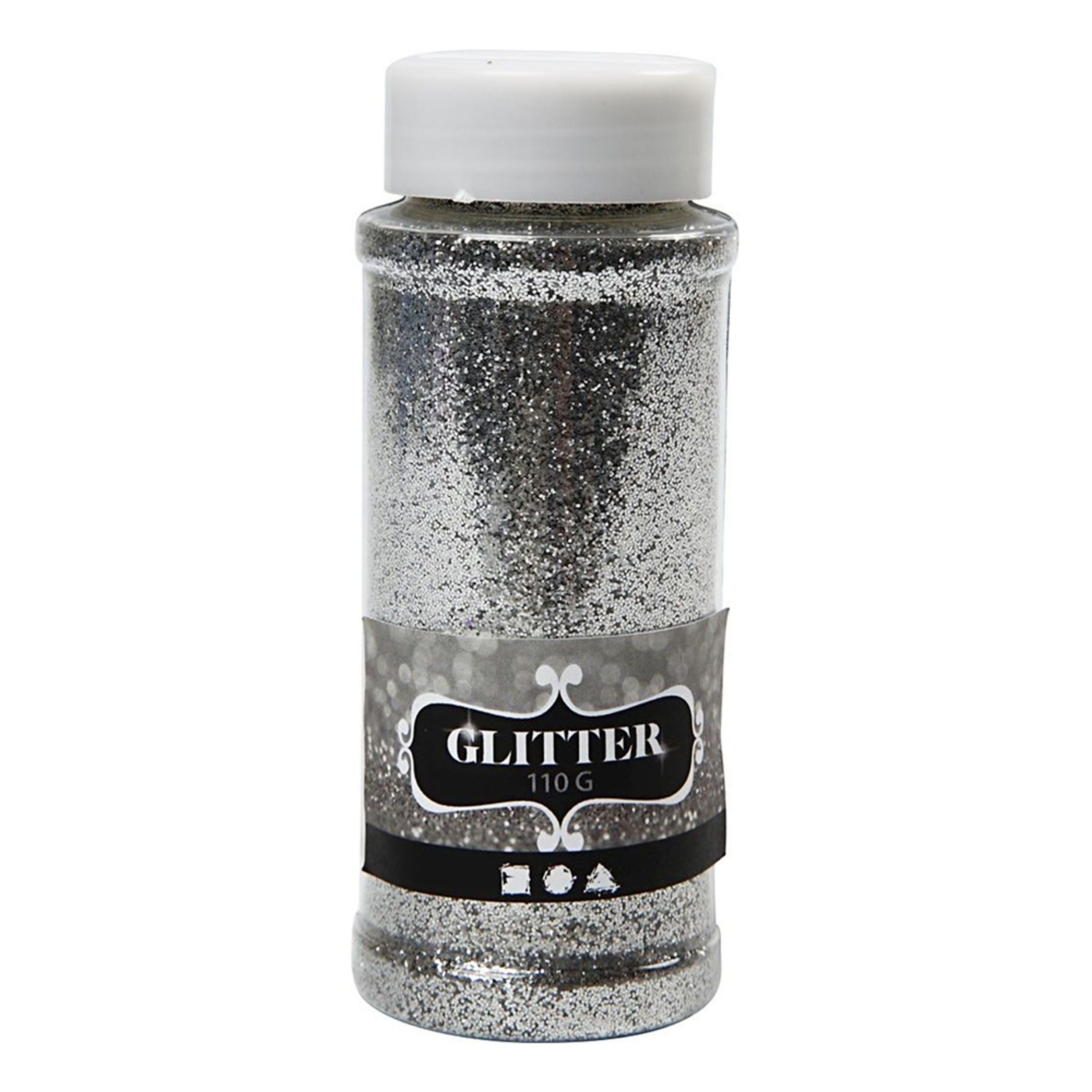 Glitter på Burk - Silver