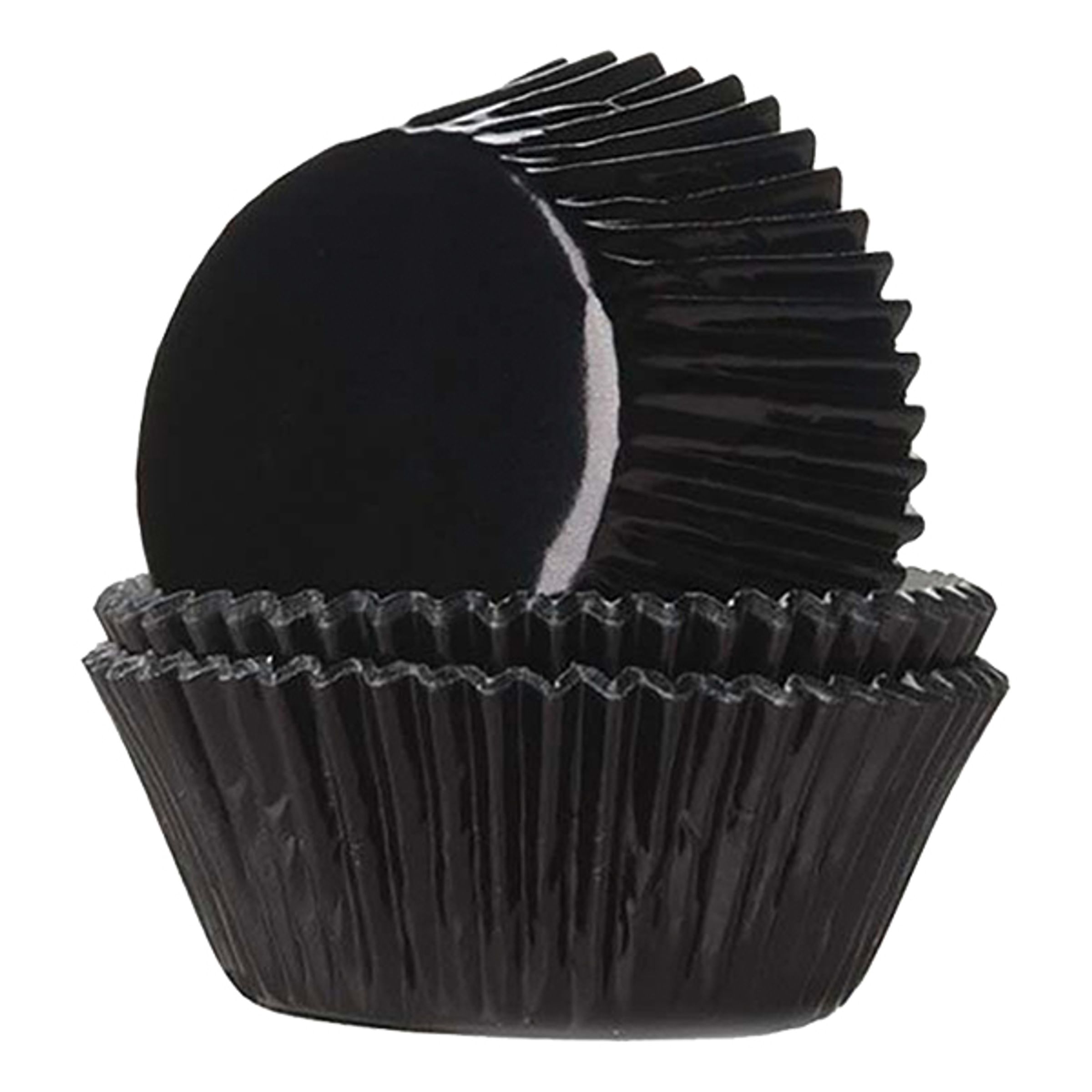 Muffinsformar Folie Svart - 24-pack