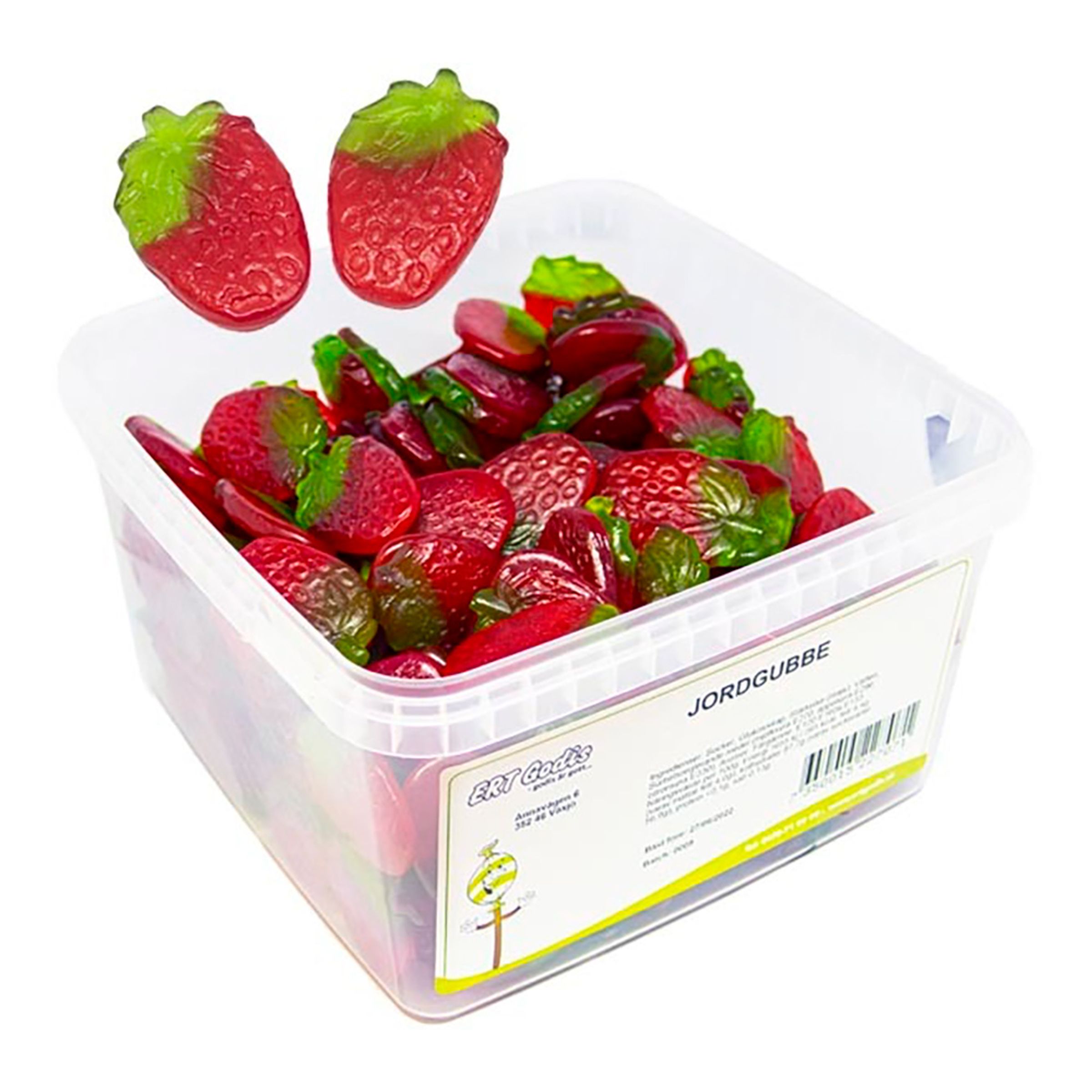 Geléjordgubbar Storpack - 2,4 kg