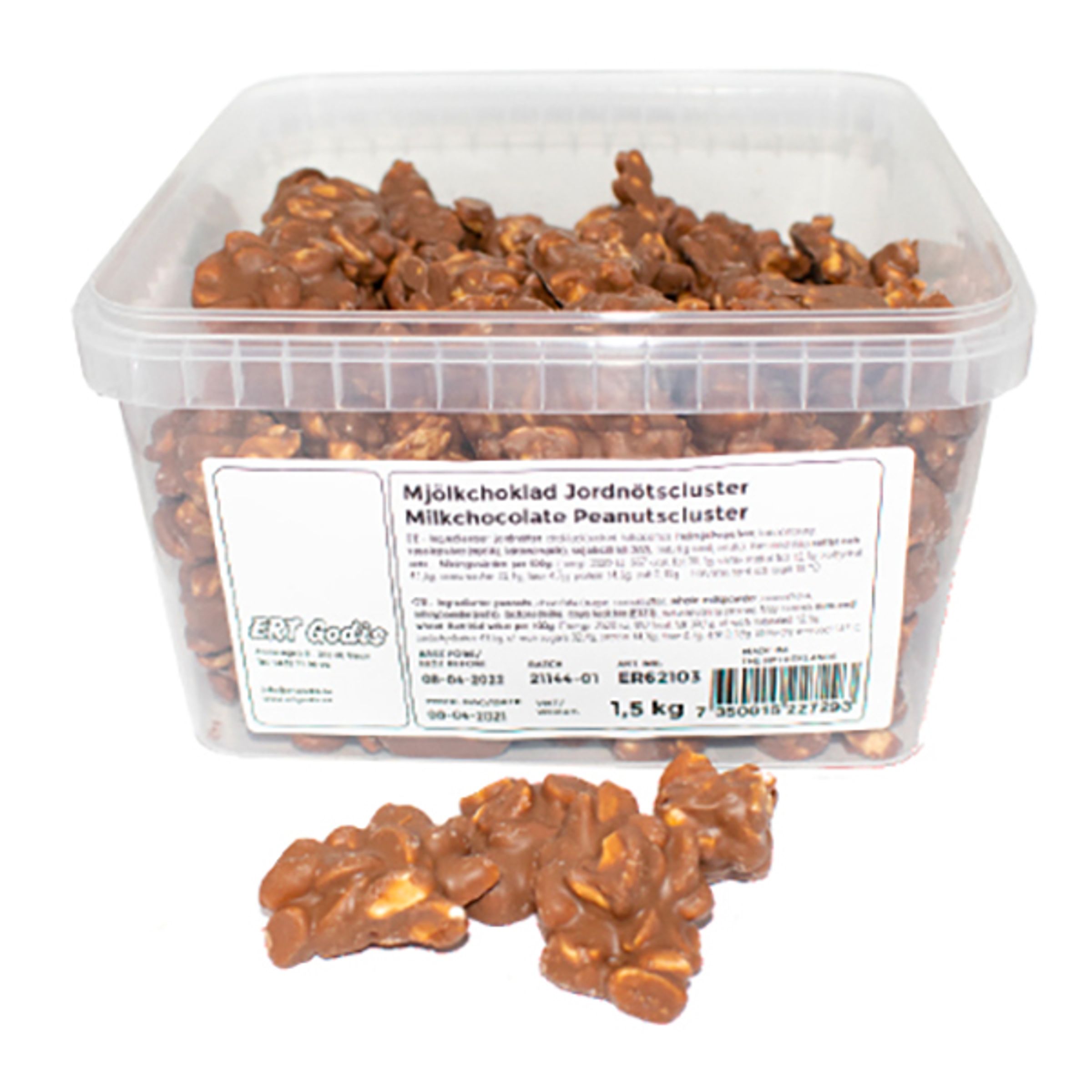 Mjölkchoklad Jordnötscluster Storpack - 1,5 kg