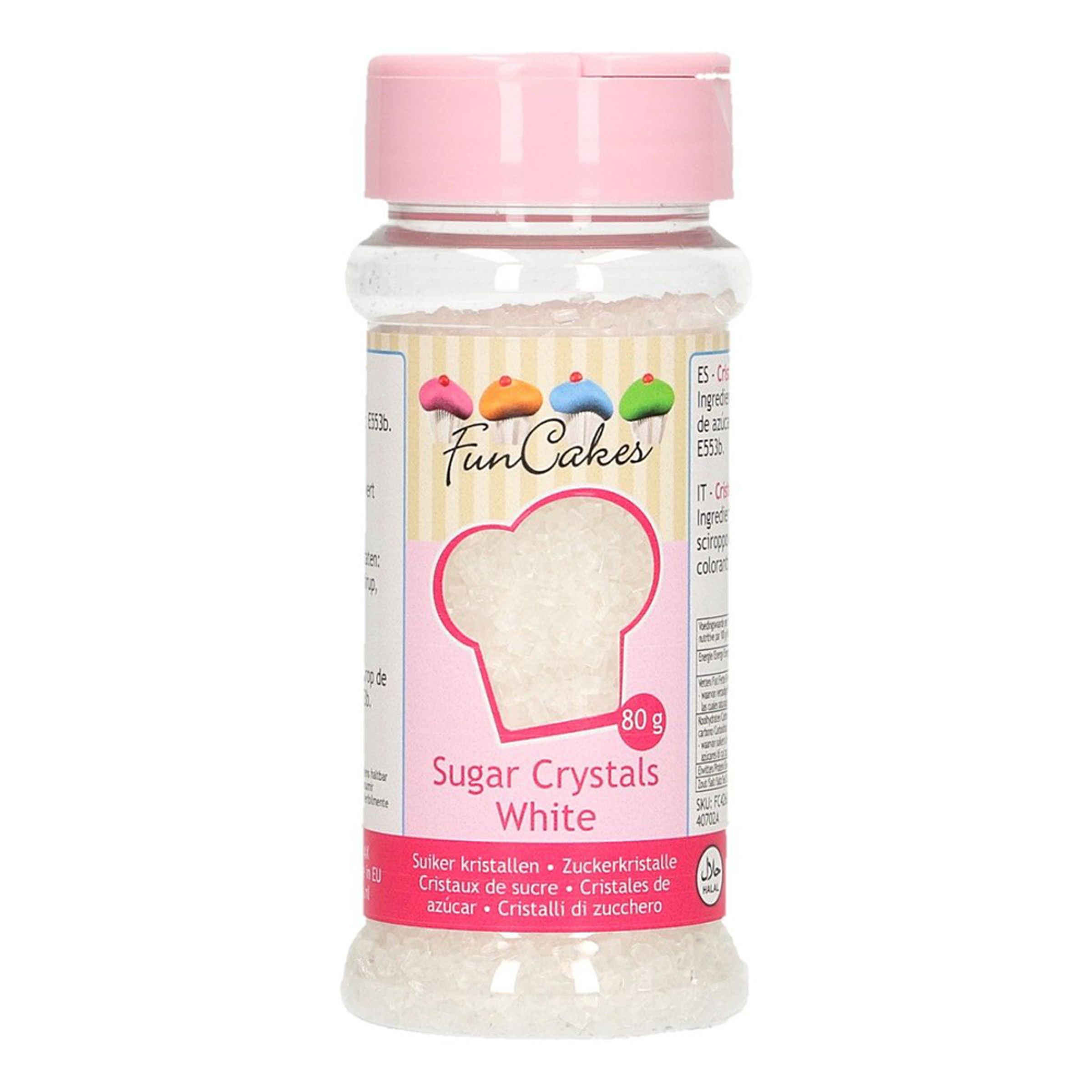 FunCakes Strössel White/Vit - 80 g