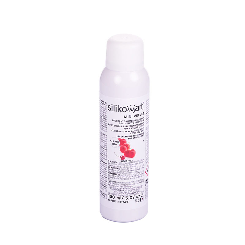 Sammetsspray Cherry Red - Silikomart