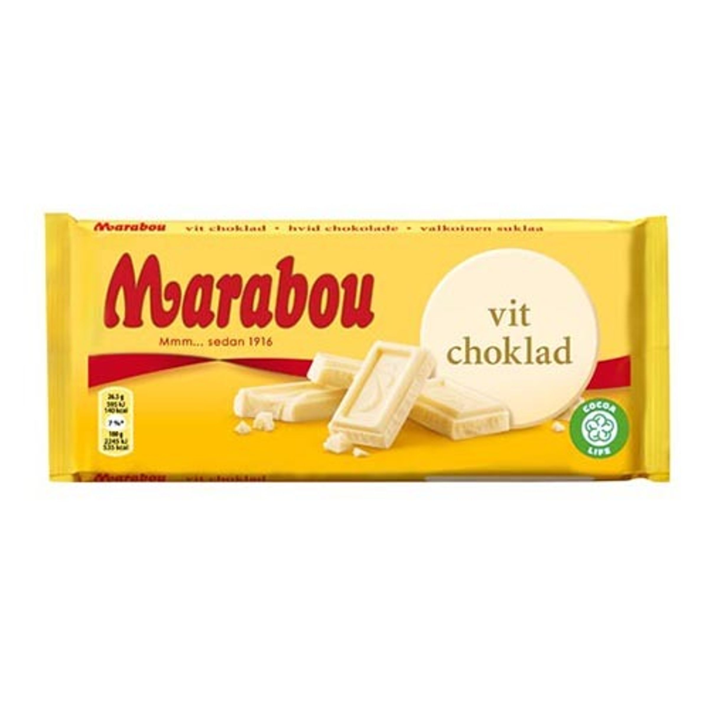 Marabou Vit Chokladkaka - 185 gram