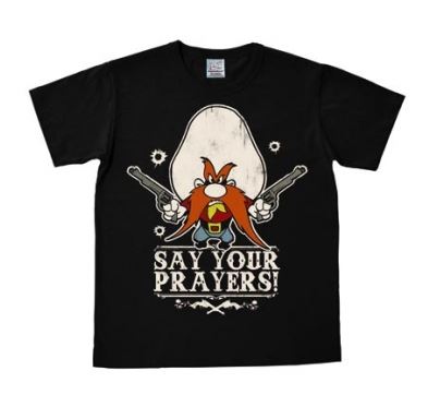 Looney Tunes Say Your Prayers T-Shirt Slim Fit Svart