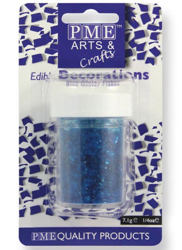 PME Ätbart Glitter, Flakes, blå