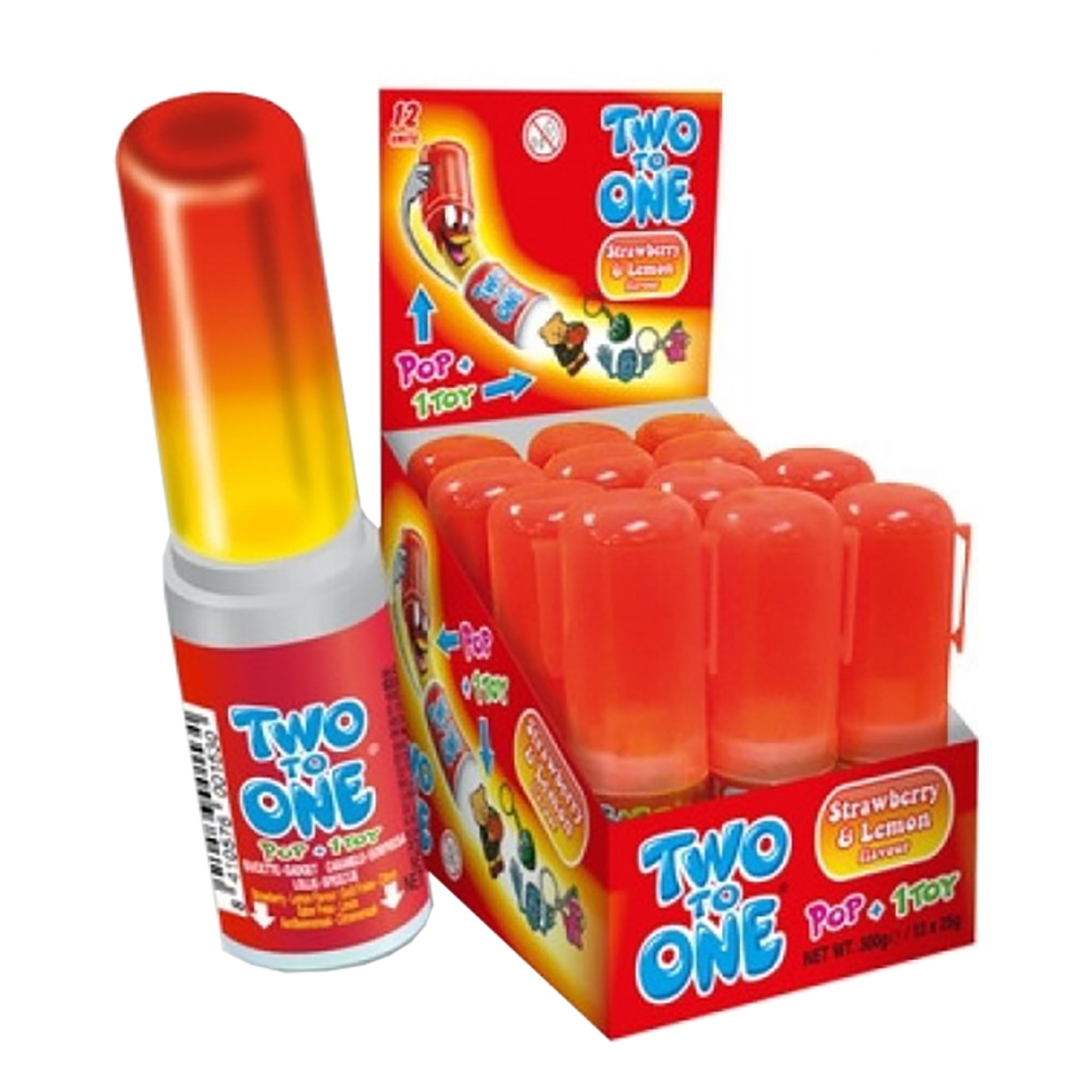 Two To One Godis Jordgubb/Lime - 25 gram