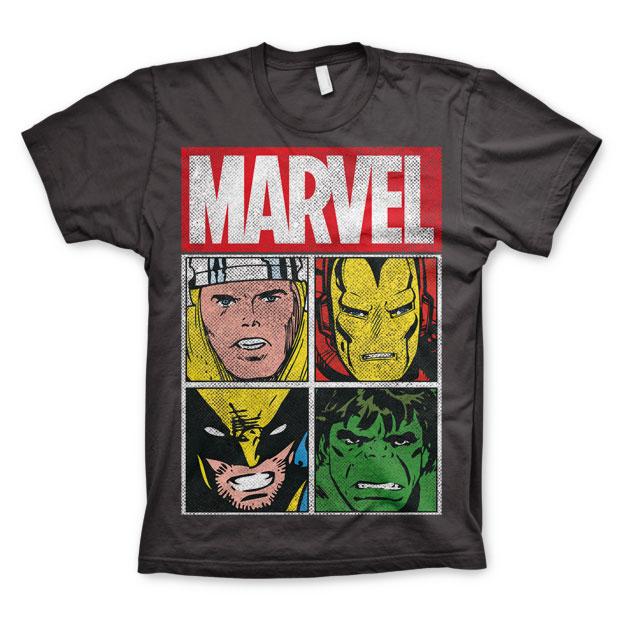 Marvel Distressed Characters T-Shirt Mörkgrå