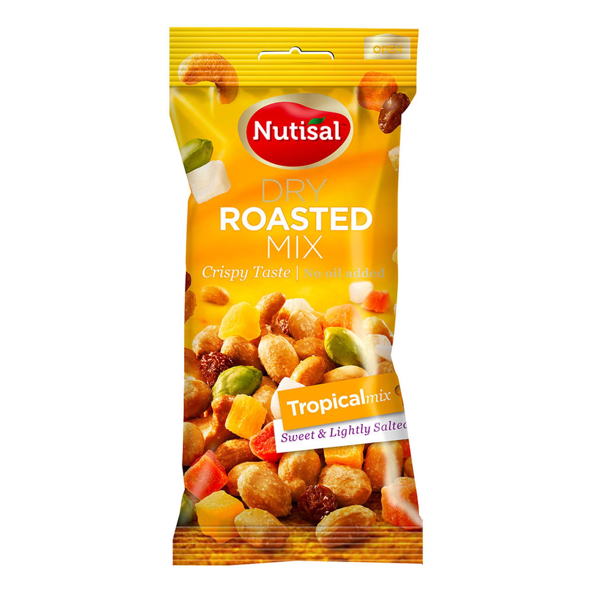 Nutisal Rostade Nötter Tropical Mix i Påse - 60 gram