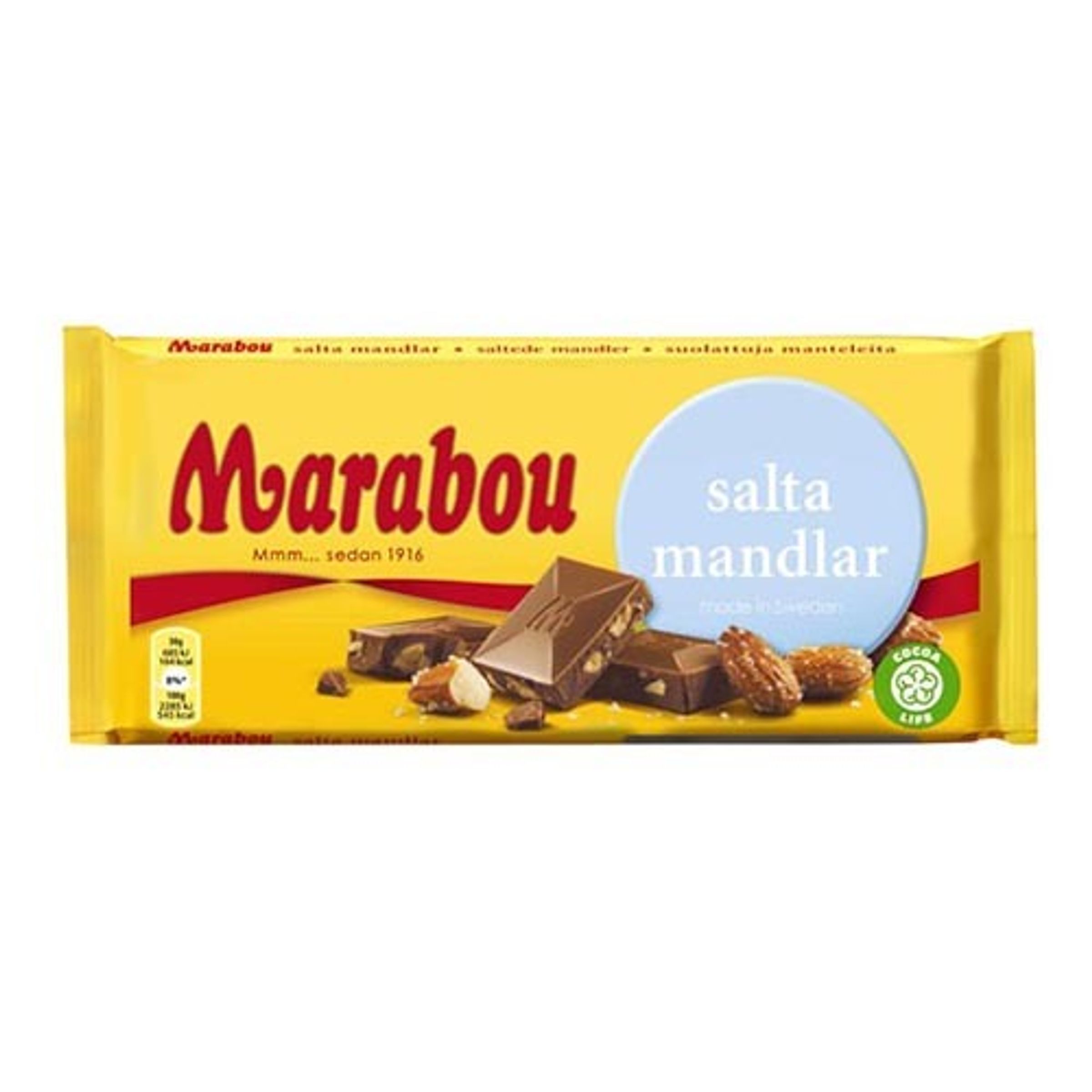 Marabou Salta Mandlar Chokladkaka - 200 gram
