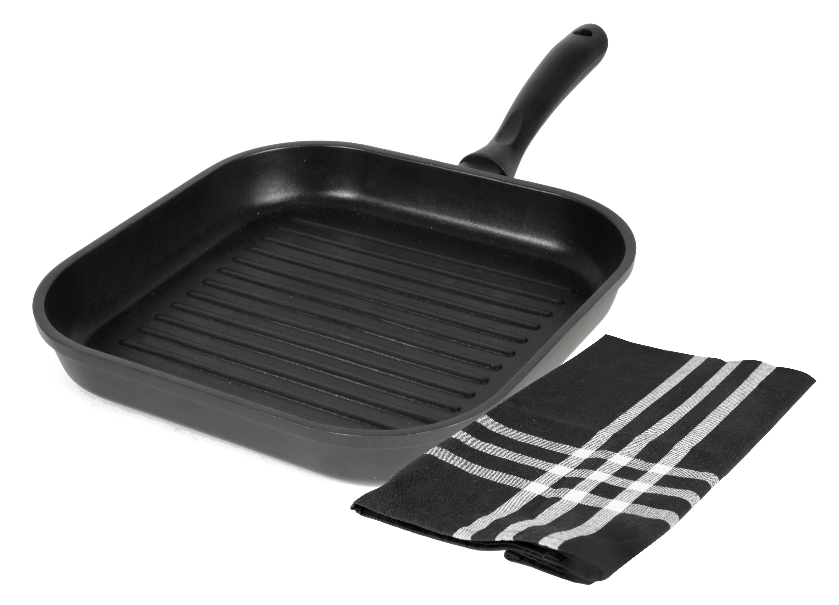 Exxent Grillpanna 28 cm och kökshandduk
