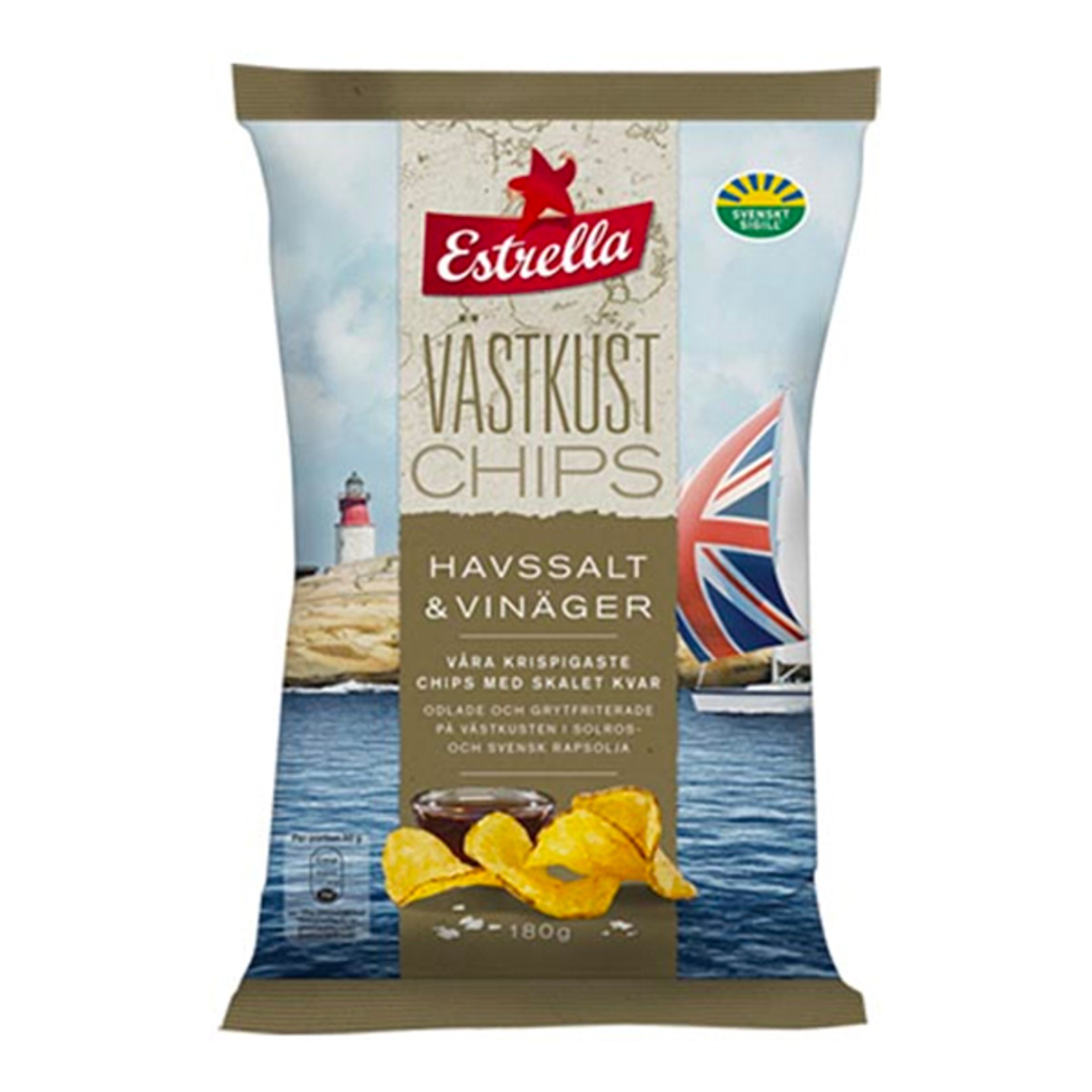 Estrella Västkustchips Havssalt Vinäger - 180 gram