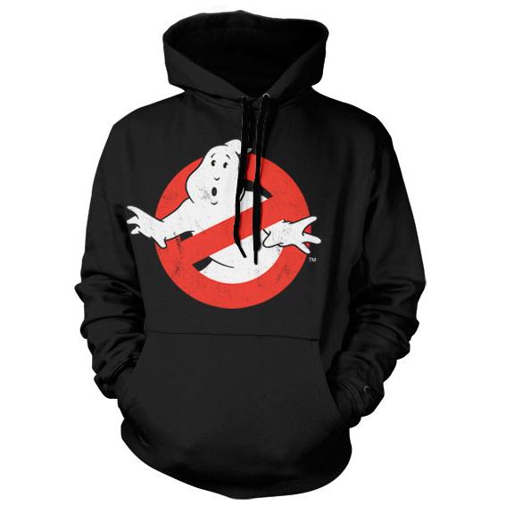 Ghostbusters Distressed Logo Hoodie Svart