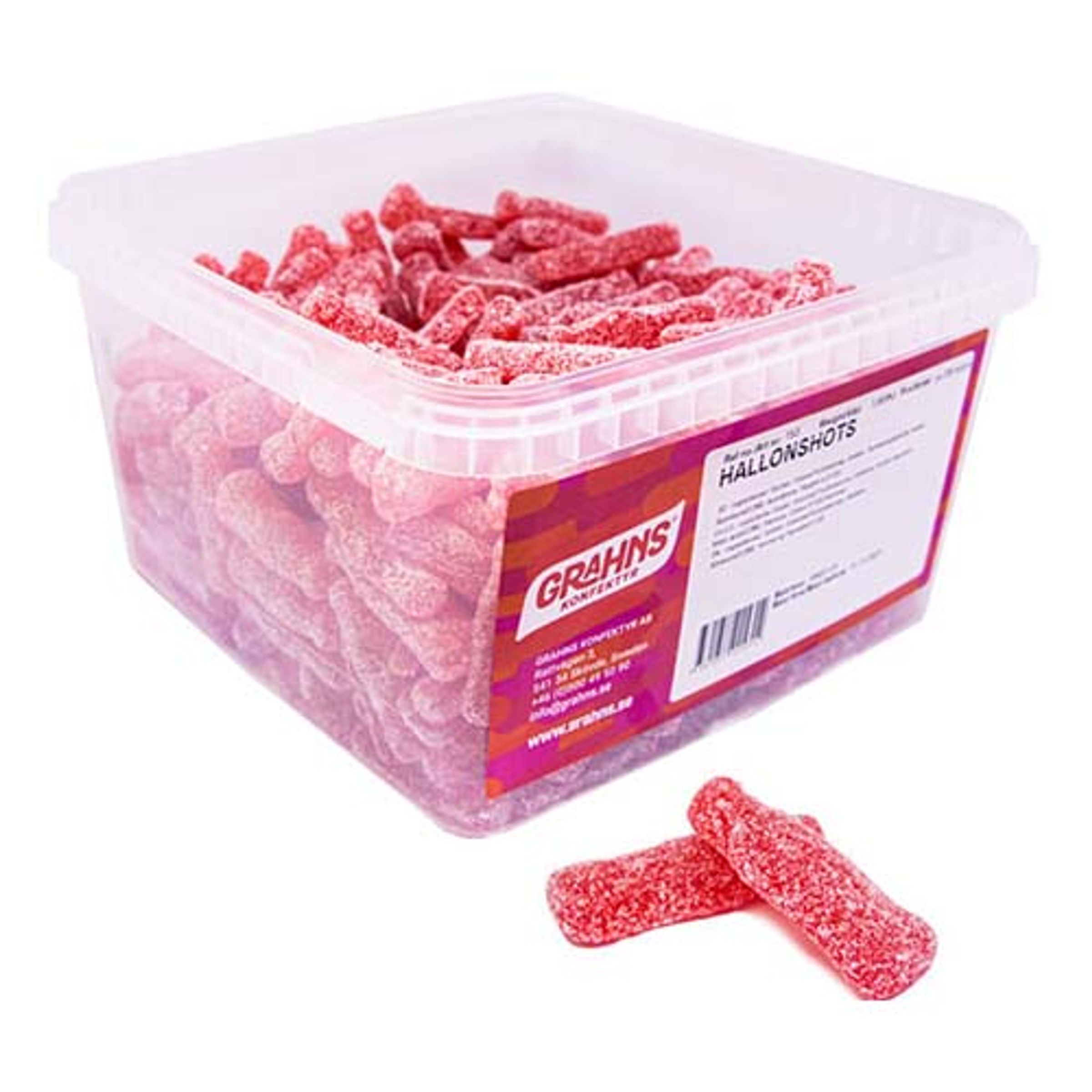 Hallonshots Lösvikt i Burk - 1.8 kg
