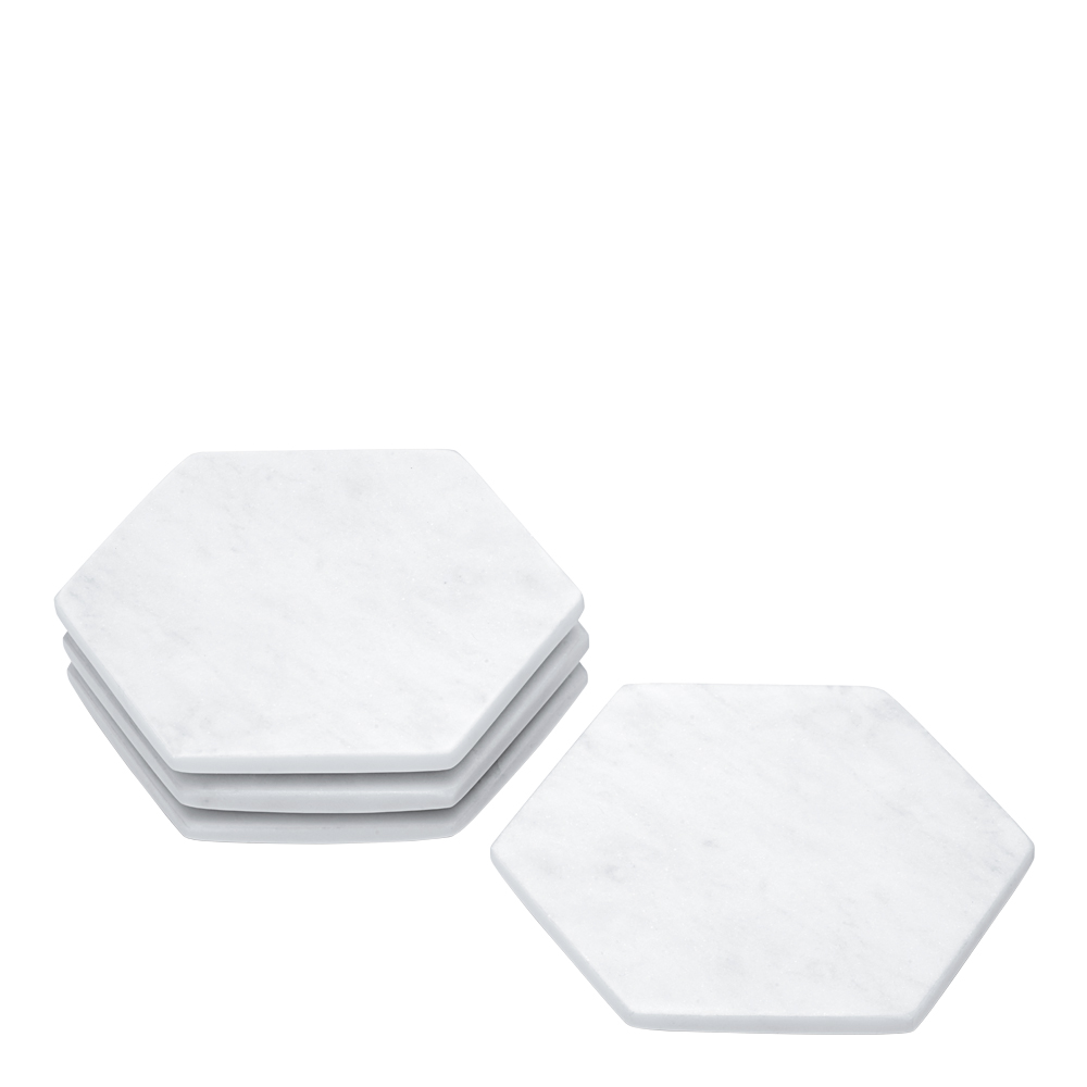 Table Top Stories - Rumours Glasunderlägg 4-pack marmor Vit