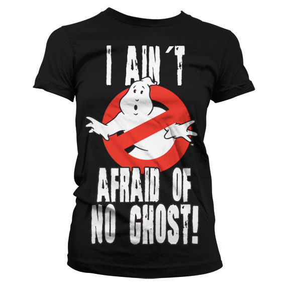 Ghostbusters I Ain't Afraid T-Shirt Dam Svart, SMALL