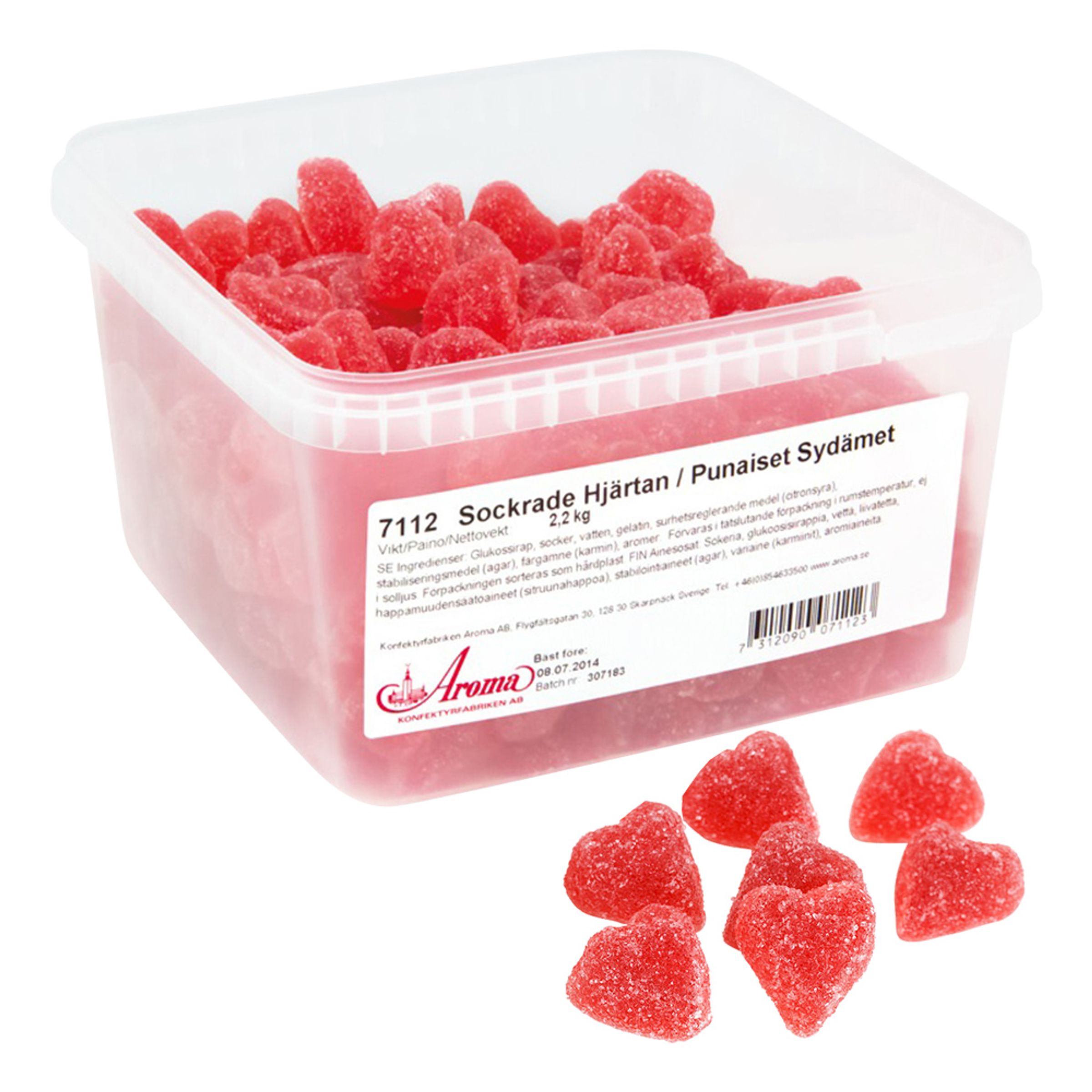 Sockrade Röda Hjärtan Storpack - 2,2 kg