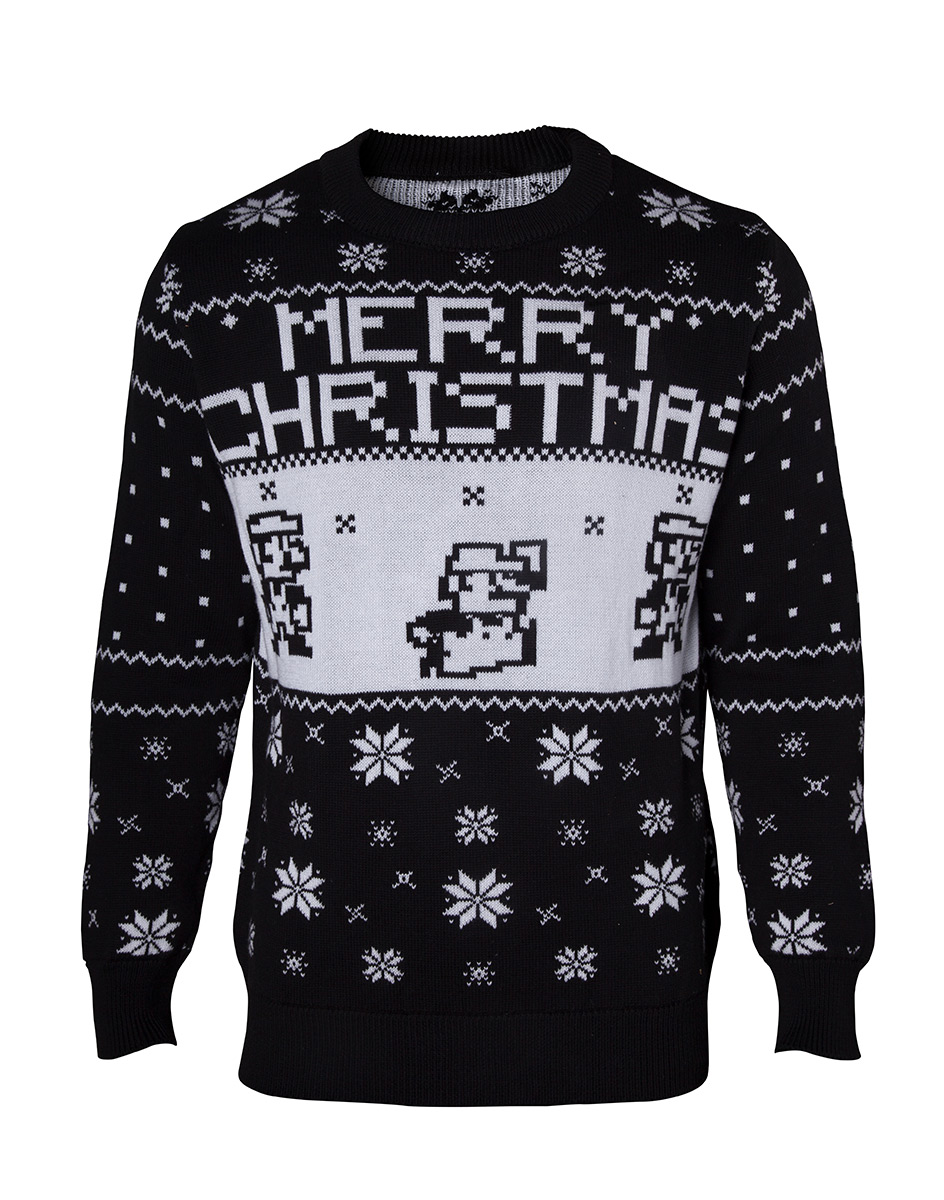 Jultröja Nintendo Super Mario Christmas Svart