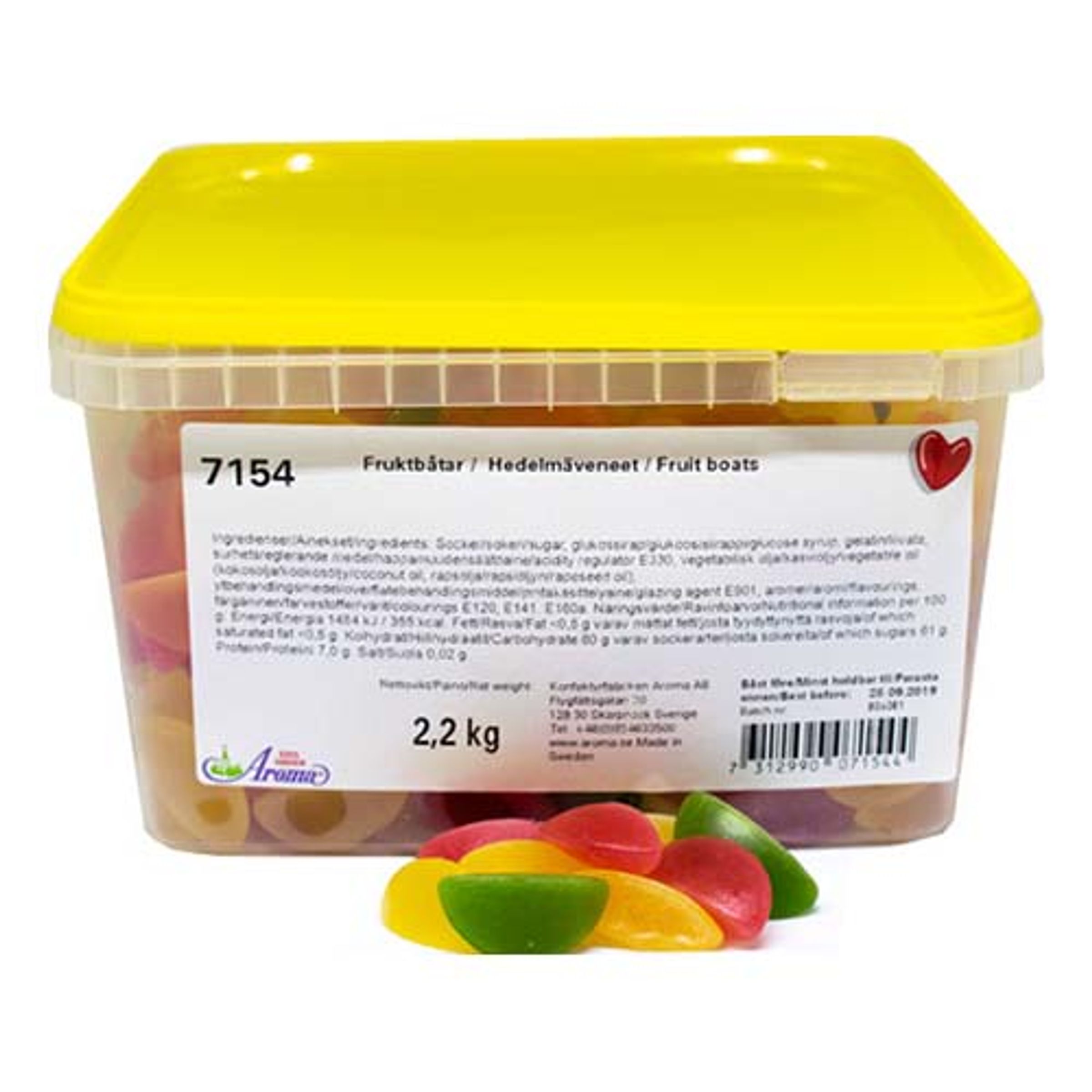 Fruktbåtar Lösvikt i Burk - 2.2 kg