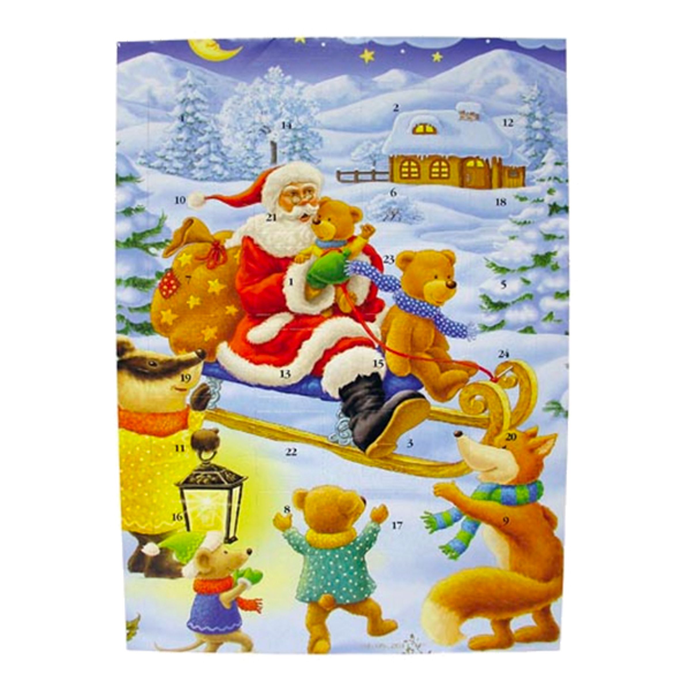 Chokladkalender Julmotiv - 50 gram