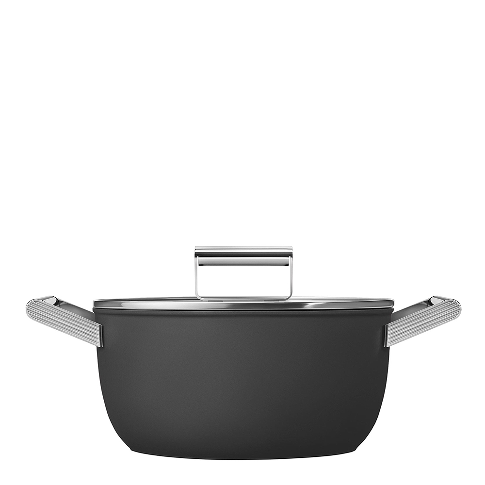 Smeg - Smeg 50's Style Kastrull Lock 24 cm Svart