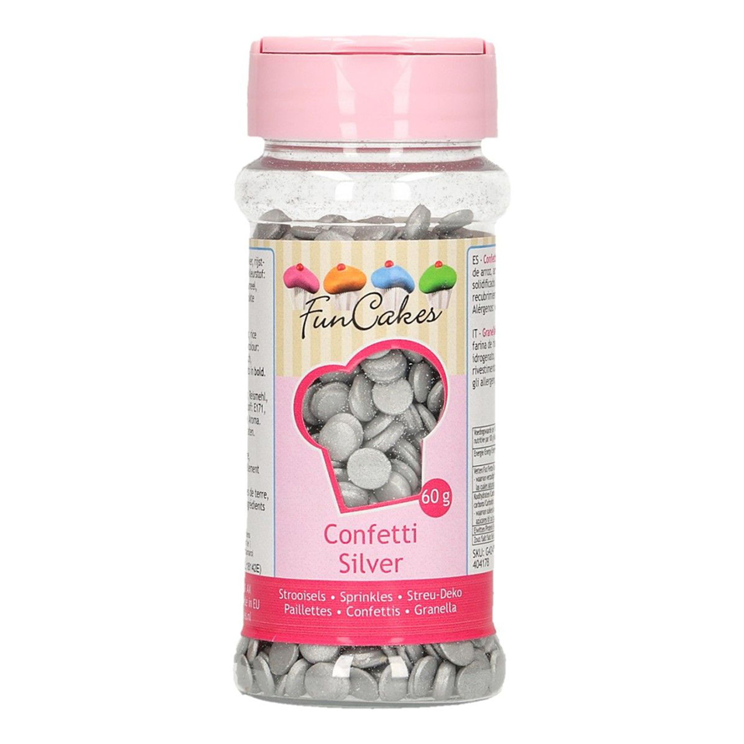FunCakes Strössel Confetti Silver - 60 g