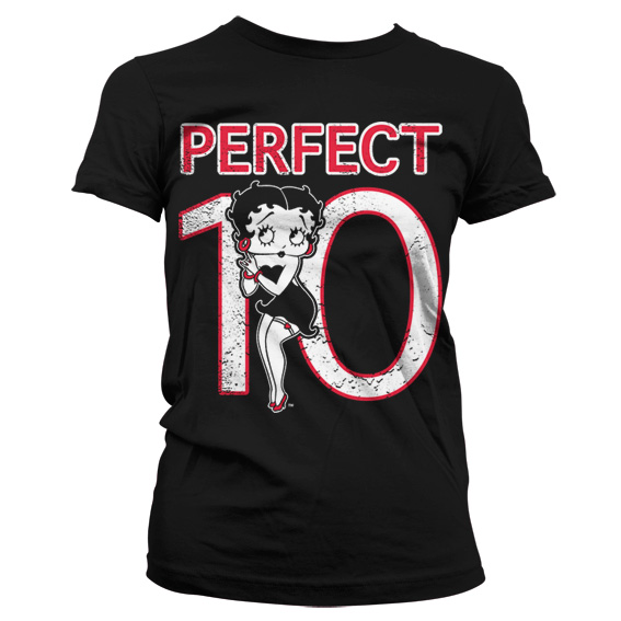 Betty Boop Perfect 10 Girly T-Shirt Svart