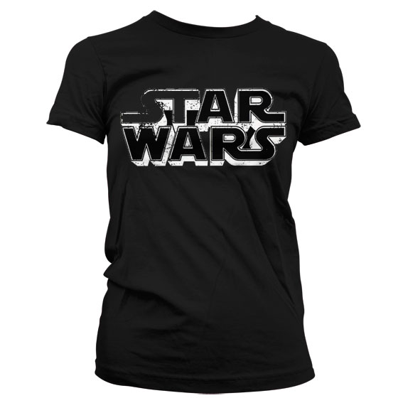Star Wars Distressed Logo Girly T-Shirt