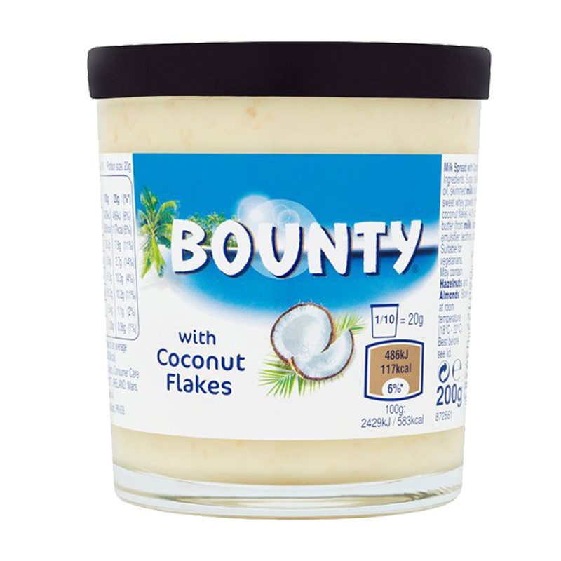 Pålägg "Bounty Spread With Coconut Flakes" 200g - 25% rabatt