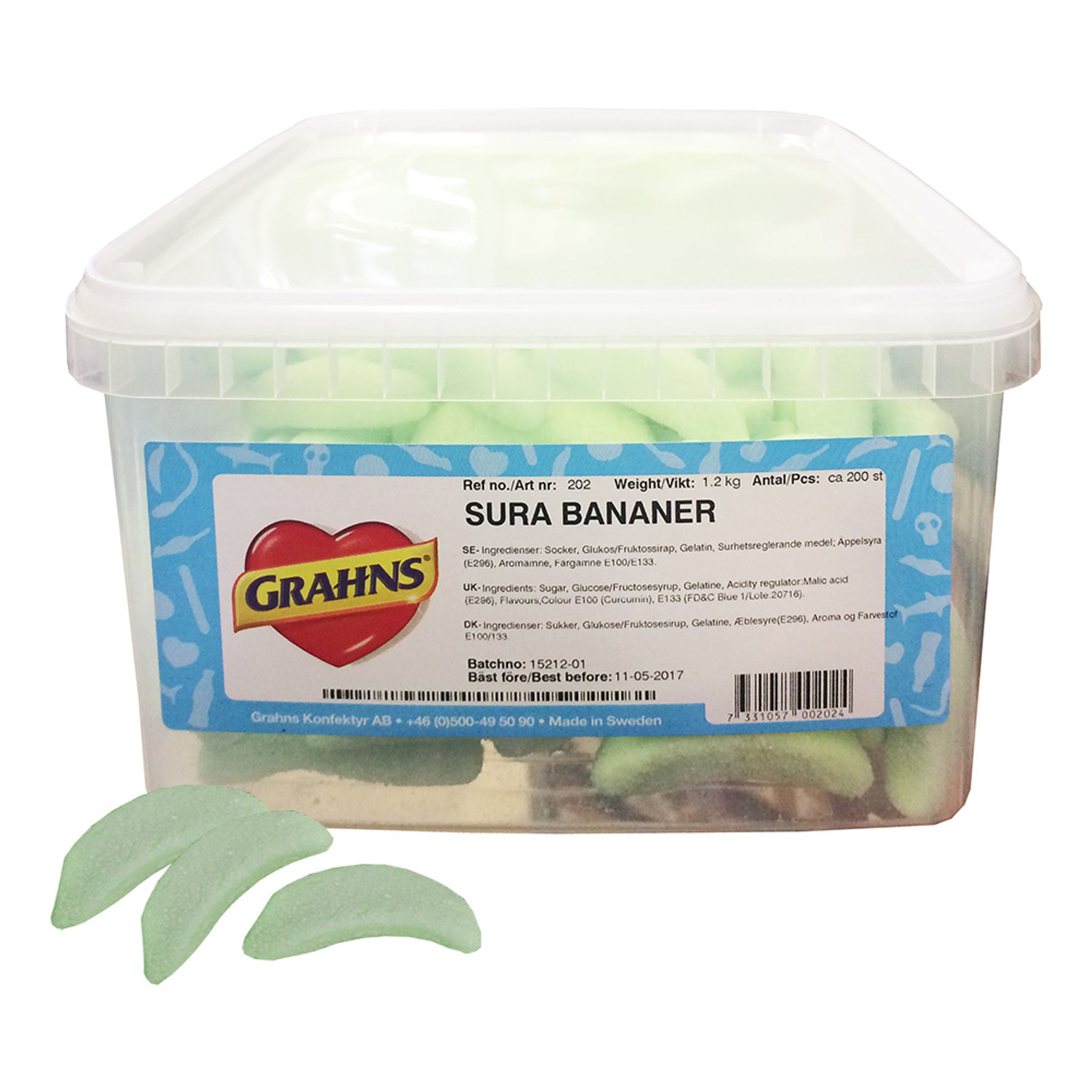 Sura Bananer Storpack - 1.2 kg