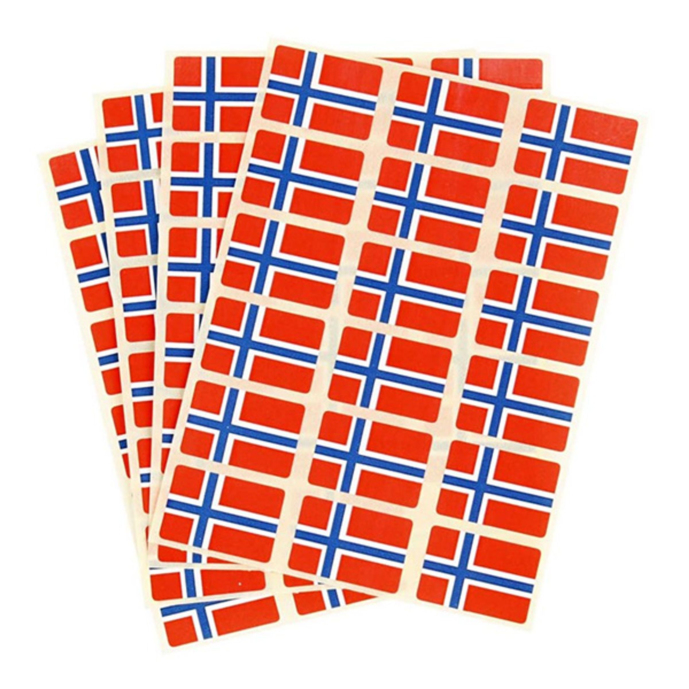 Stickersflaggor Norge - 72-pack