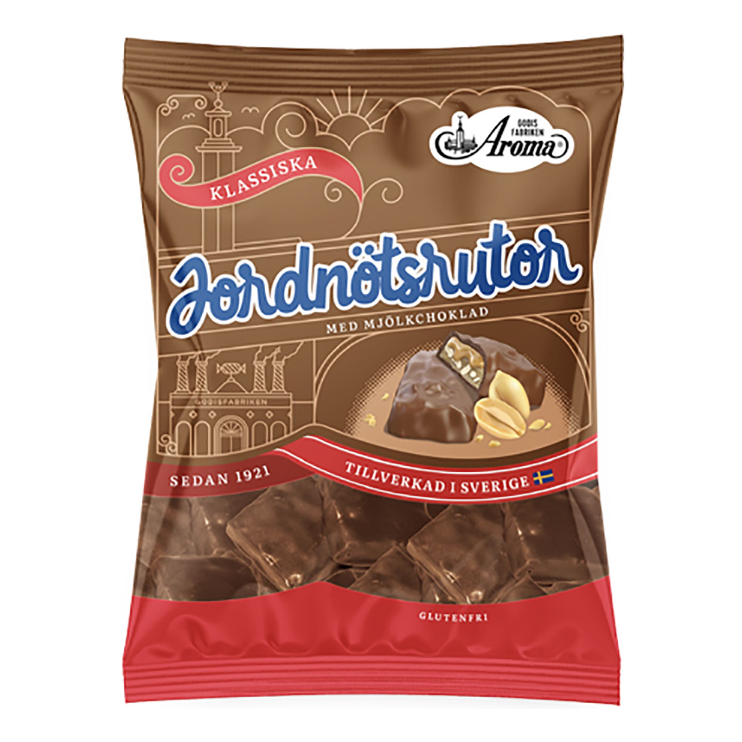 Jordnötsrutor i Påse - 95 gram